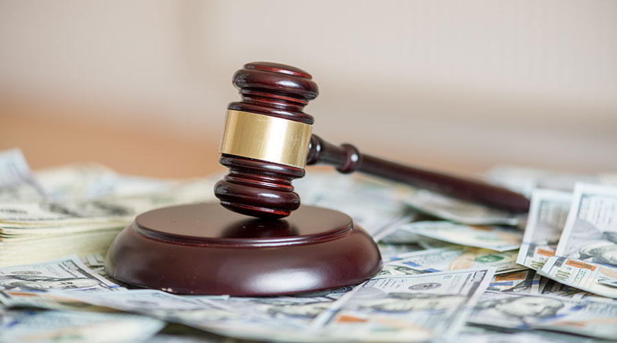 gavel on money gavel on money